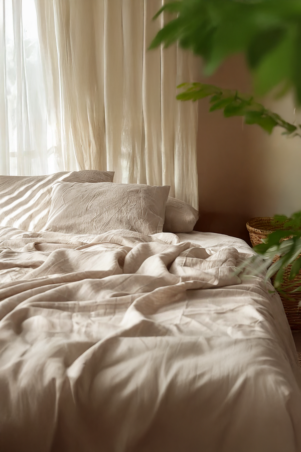 Oat linen flat sheet