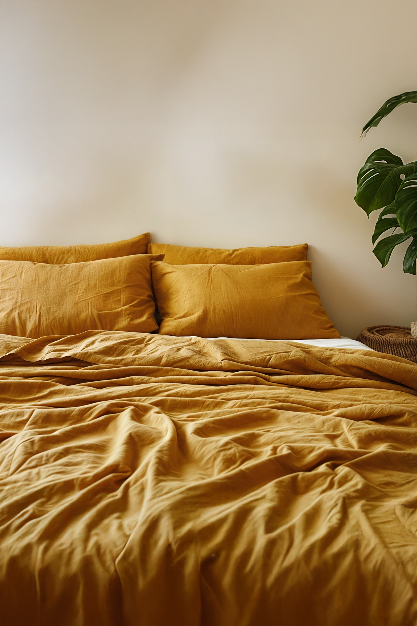 Amber linen flat sheet