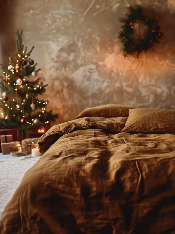 Christmas linen Ginger pillowcase