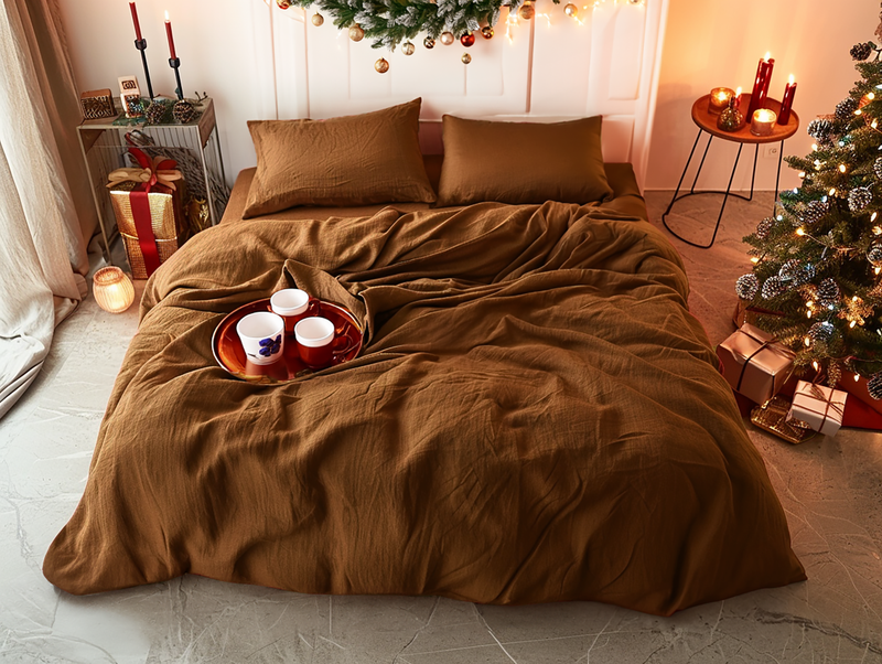 Christmas linen Ginger pillowcase