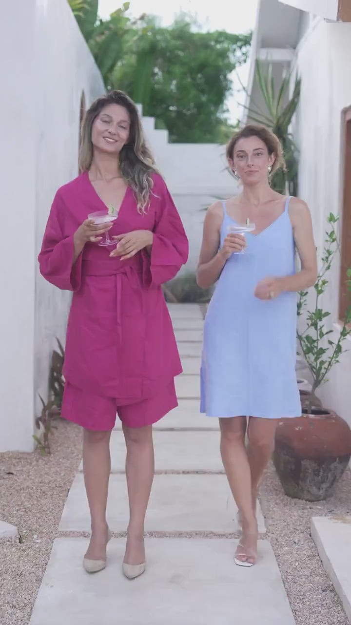 Linen mini slip dress Anka Short strap cami dress Simple basic summer dress Minimalist casual pure linen dress Plus  Custom size