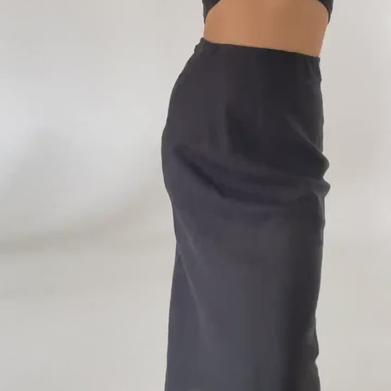 Black linen strap crop top Tina Summer elegant bra blouse Open back bustier top Linen bralette Thin straps cami Organic flax Custom sizes