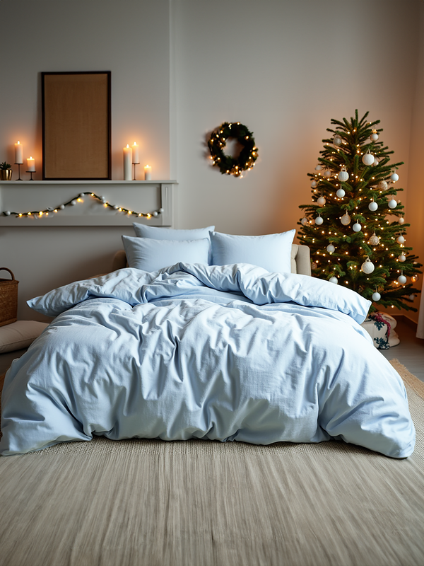 Christmas Ice linen duvet cover